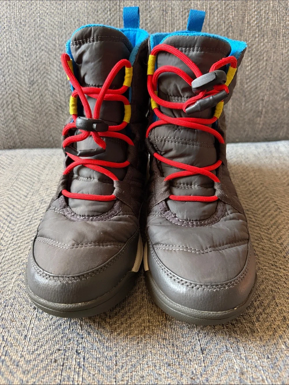 Sorel Youth Whitney Ii Short Lace Wp Boots Child Gray Snow Boots Shoes Size: 4